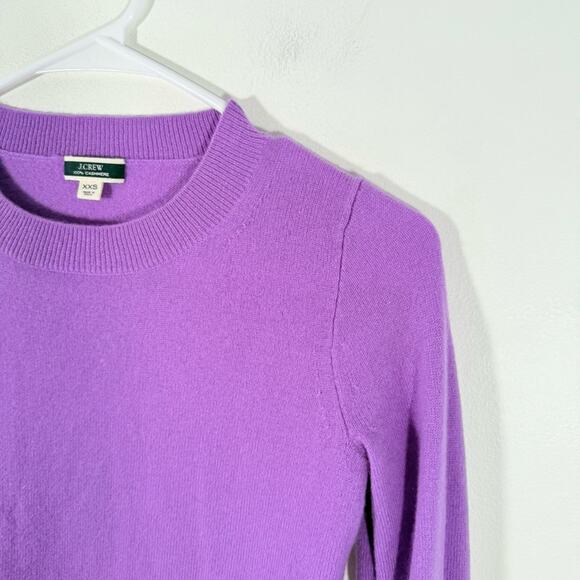 J. Crew Violet Purple 100% Cashmere Crewneck Sweater Size XXS K1313 - Picture 3 of 10